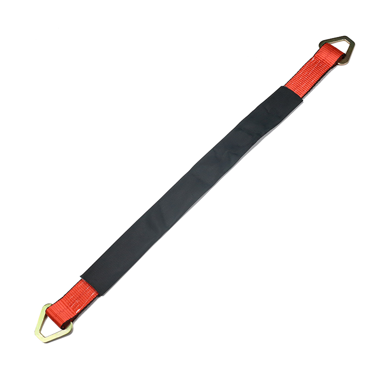 36INCH x 2INCH auto-asriemen met D-ring rood