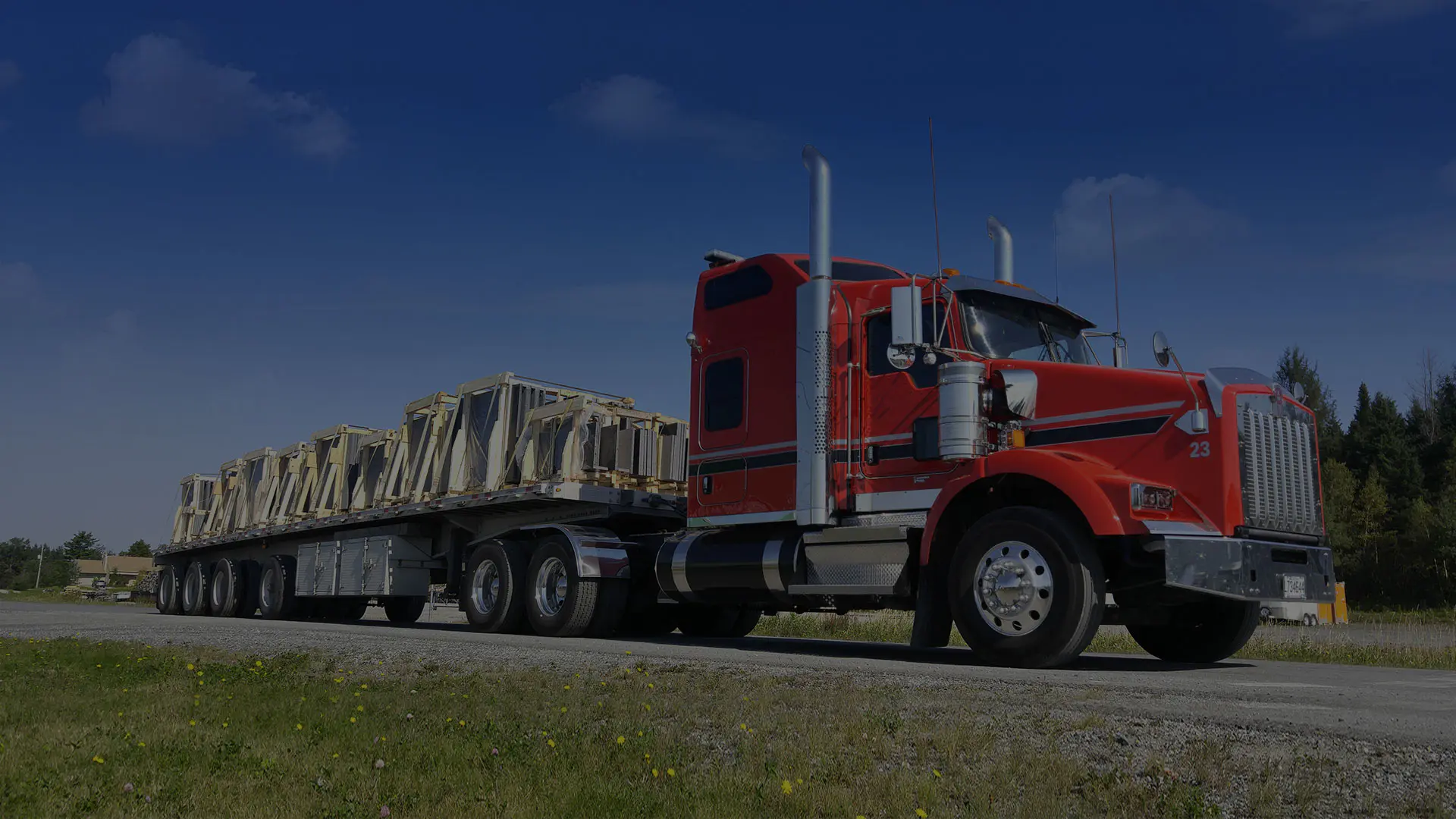 Platte vrachtwagen